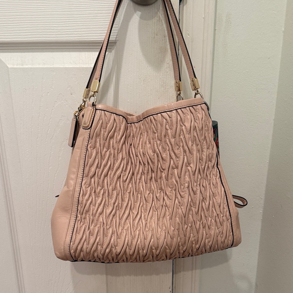 Coach pink Miu Miu vibe leather - LV Edie style shoulder bag